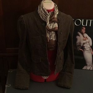Adorable thin corduroy jacket, Size 6, Color Brown